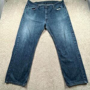 Levi's Jeans Mens 42x30 Blue Denim Stretch Medium Wash Straight Leg Casual Wear